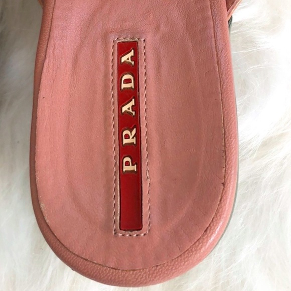 Prada Ladies Mauve Pink Kitten Heel Sandals Size 38 - Picture 5 of 16